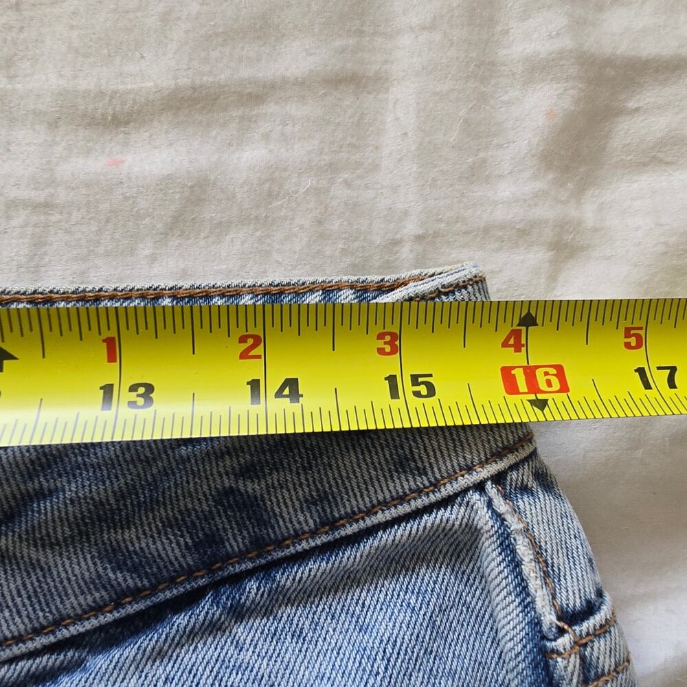 Zara High Waisted Wide Leg Baggy Straight Jeans Size 8 Raw Hem Relaxed - Picture 6 of 8